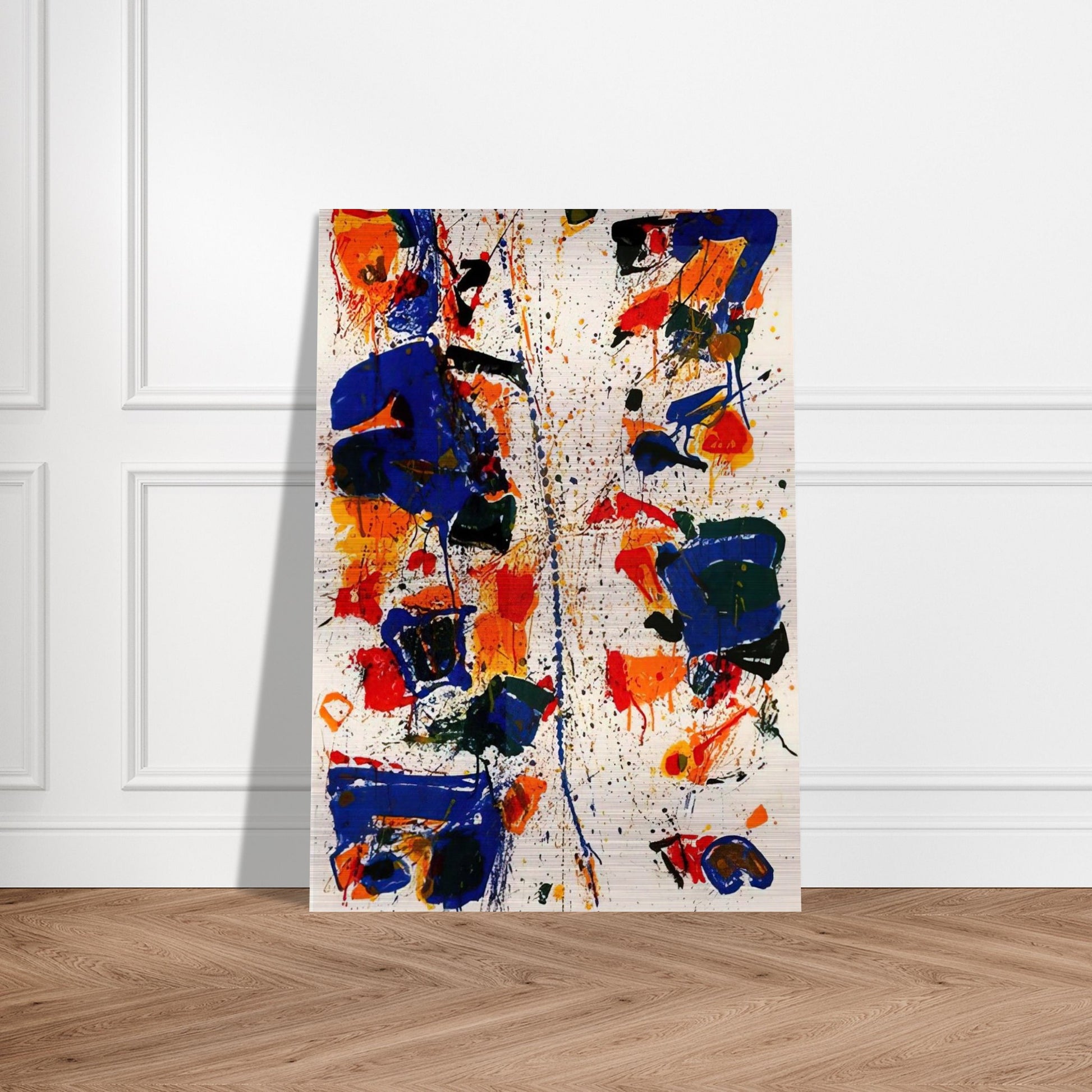 The White Line - Sam Francis Brushed Aluminum Print - 70x100 cm / 28x40 inches | Sam Francis Aluminum Print | Sam Francis Prints