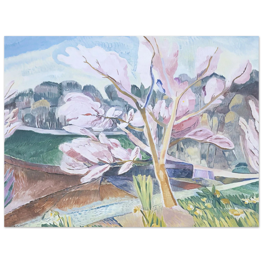Grace Cossington Smith - Landscape with flowering peach - 1932  75x100 cm / 30x40inches Fine Art Poster