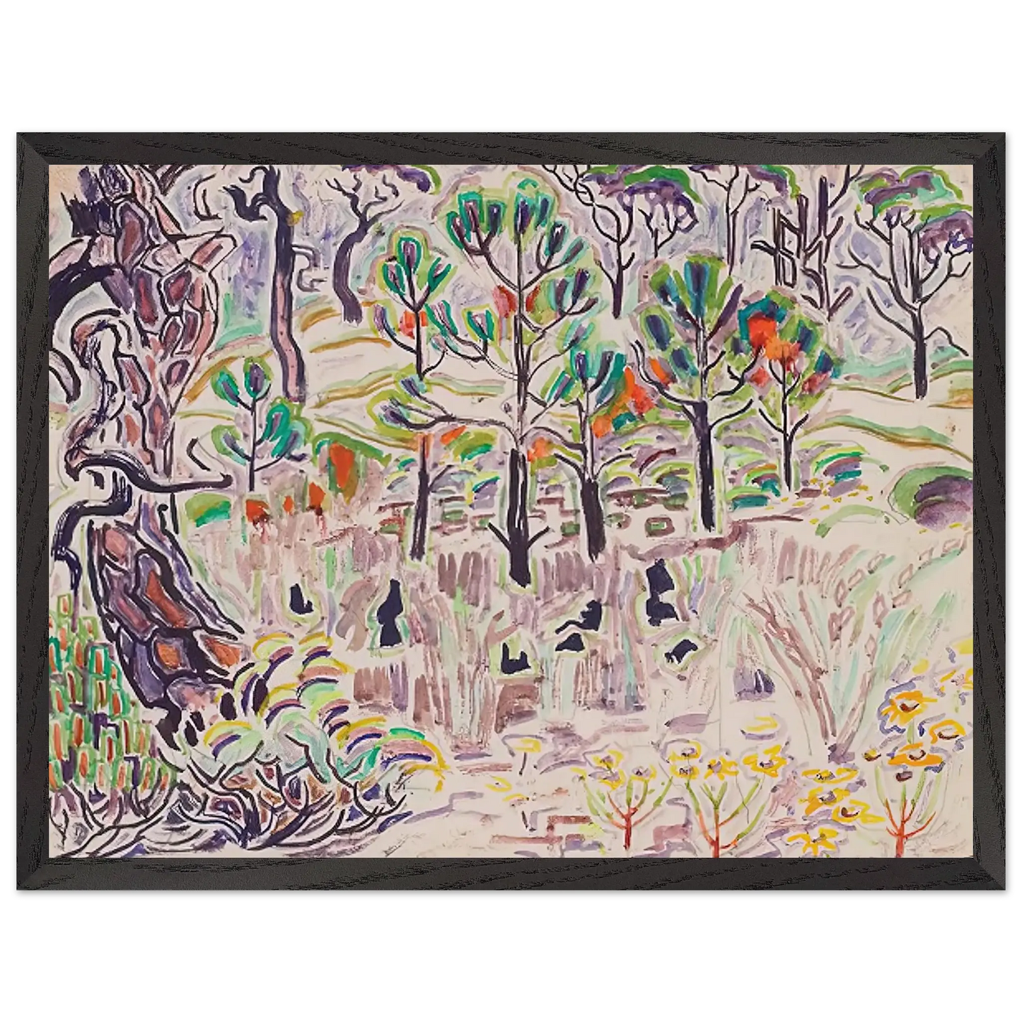 Walter Inglis Anderson - Walter Anderson Wall art - 30x45 cm / 12x18 Inches - Premium Wooden Framed Poster With Fine Art Paper - Black frame