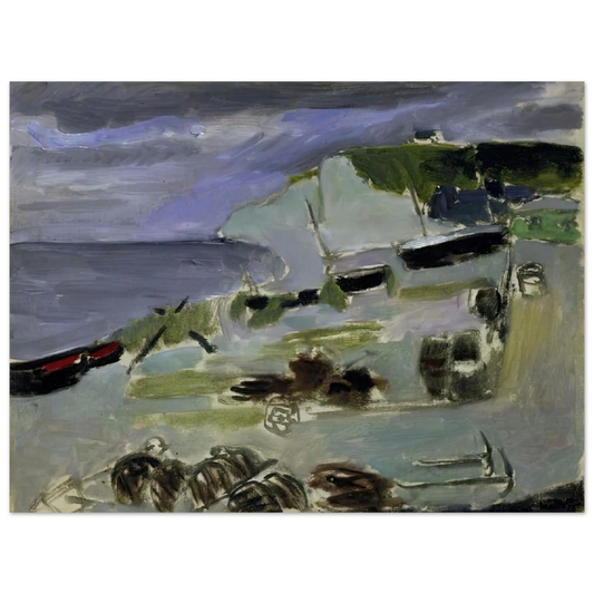 Henri Matisse - BOATS ON THE BEACH ETRETAT 1920  75x100 cm / 30x40inches Fine Art Poster