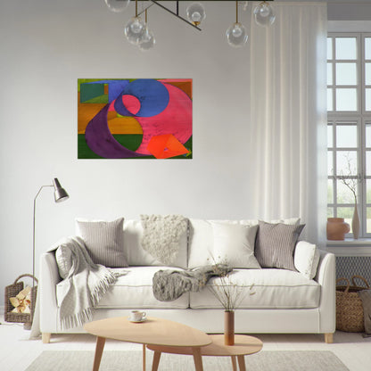 Indigo - Al Held Brushed Aluminum Print - 70x100 cm / 28x40 inches | Al Held Aluminum Print | Al Held Prints