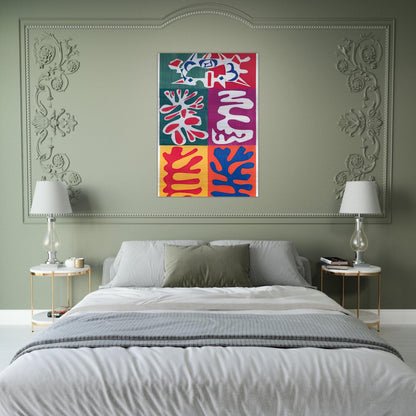 PANEL WITH MASK 1947 - Henri Matisse Brushed Aluminum Print - 70x100 cm / 28x40 inches | Henri Matisse Aluminum Print | Henri Matisse Prints