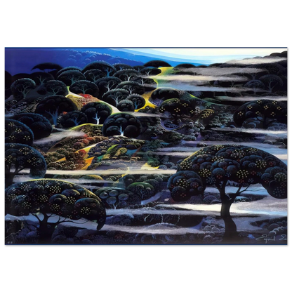 Garden of Eden - Eyvind Earle Brushed Aluminum Print - 70x100 cm / 28x40 inches | Eyvind Earle Aluminum Print | Eyvind Earle Prints