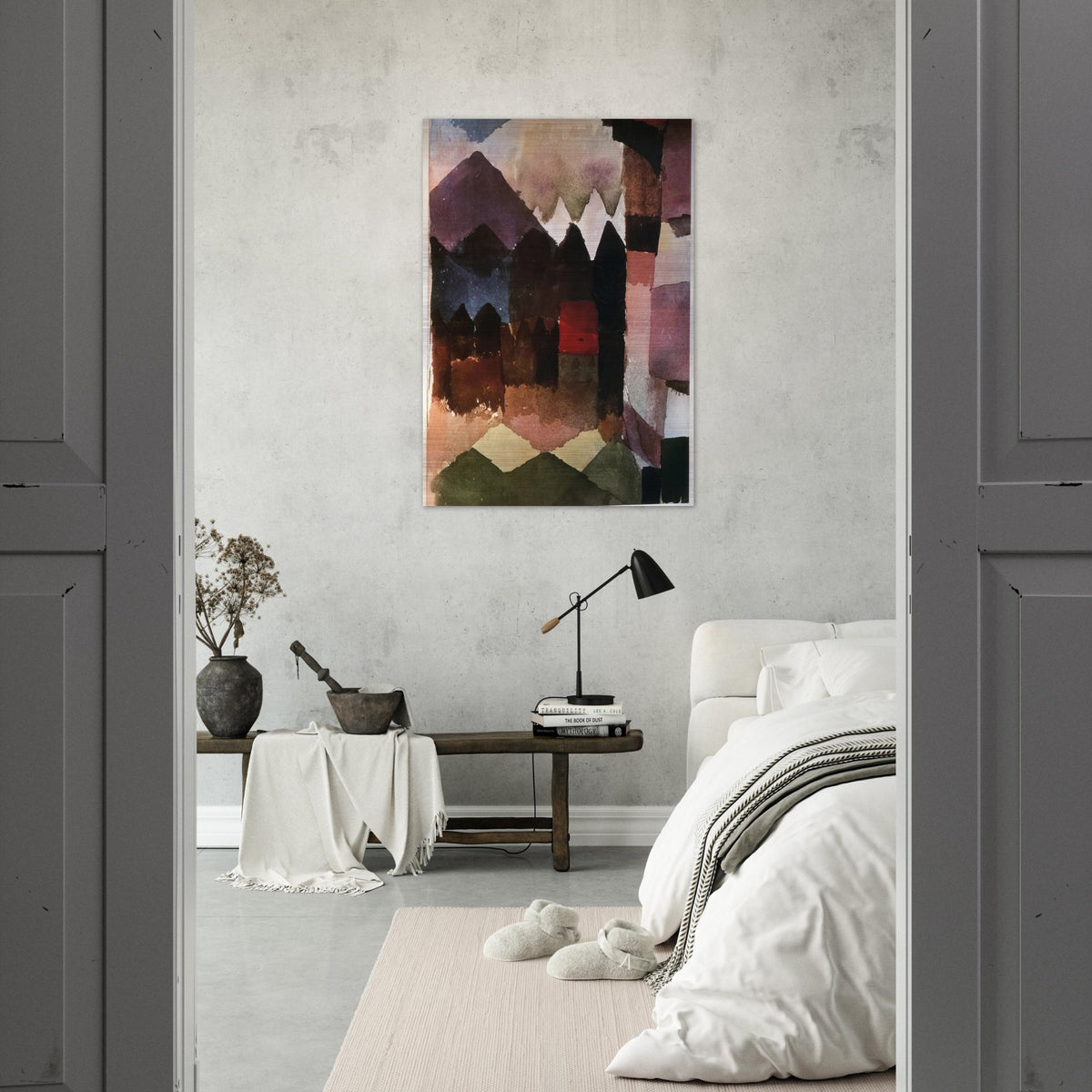 HAIRDRYER IN MARC S GARDEN 1915 - Paul Klee Brushed Aluminum Print - 70x100 cm / 28x40 inches | Paul Klee Aluminum Print | Paul Klee Prints