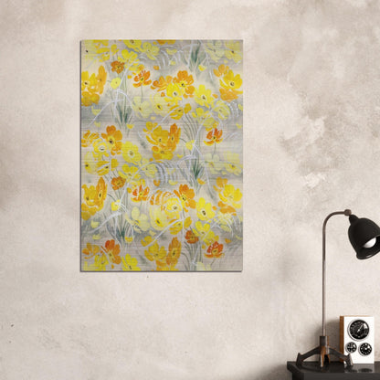 Orange and Yellow Flowers - Post-Impressionism - Le Pho Brushed Aluminum Print - 70x100 cm / 28x40 inches | Le Pho Aluminum Print | Le Pho Prints