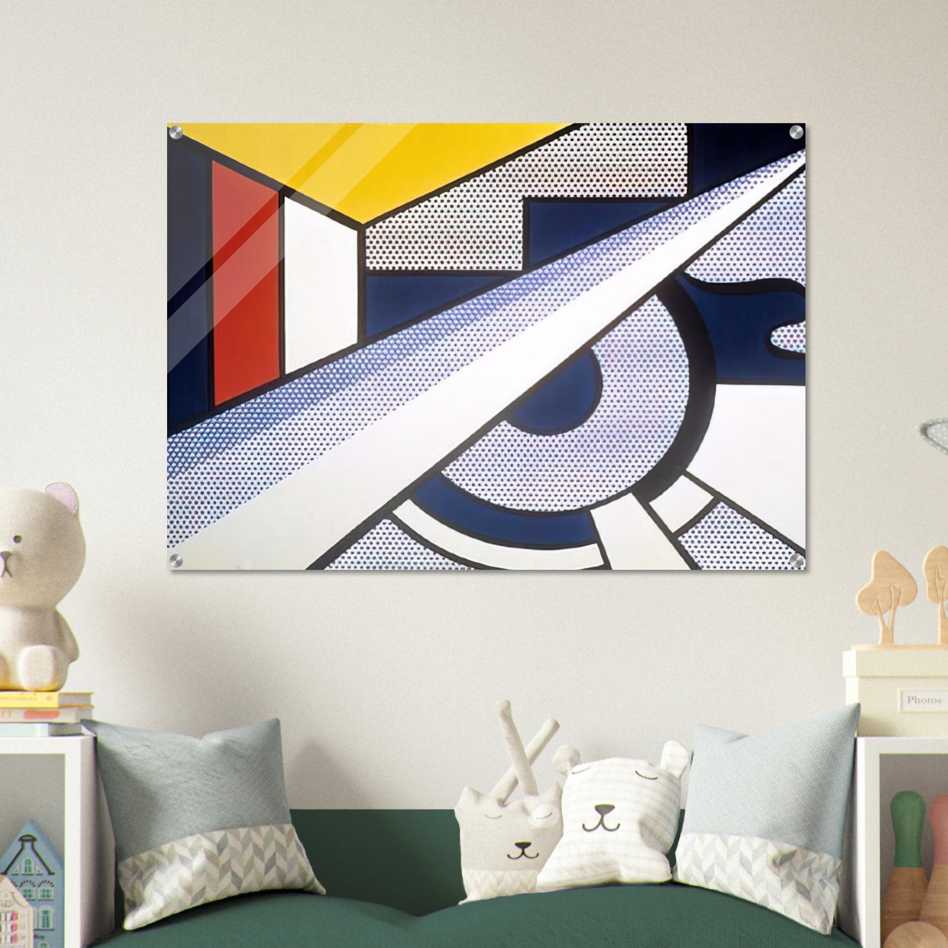 MODERN PAINTING WITH WEDGE 1967 - Roy Lichtenstein Acrylic Print - 70x100 cm / 28x40″ inches