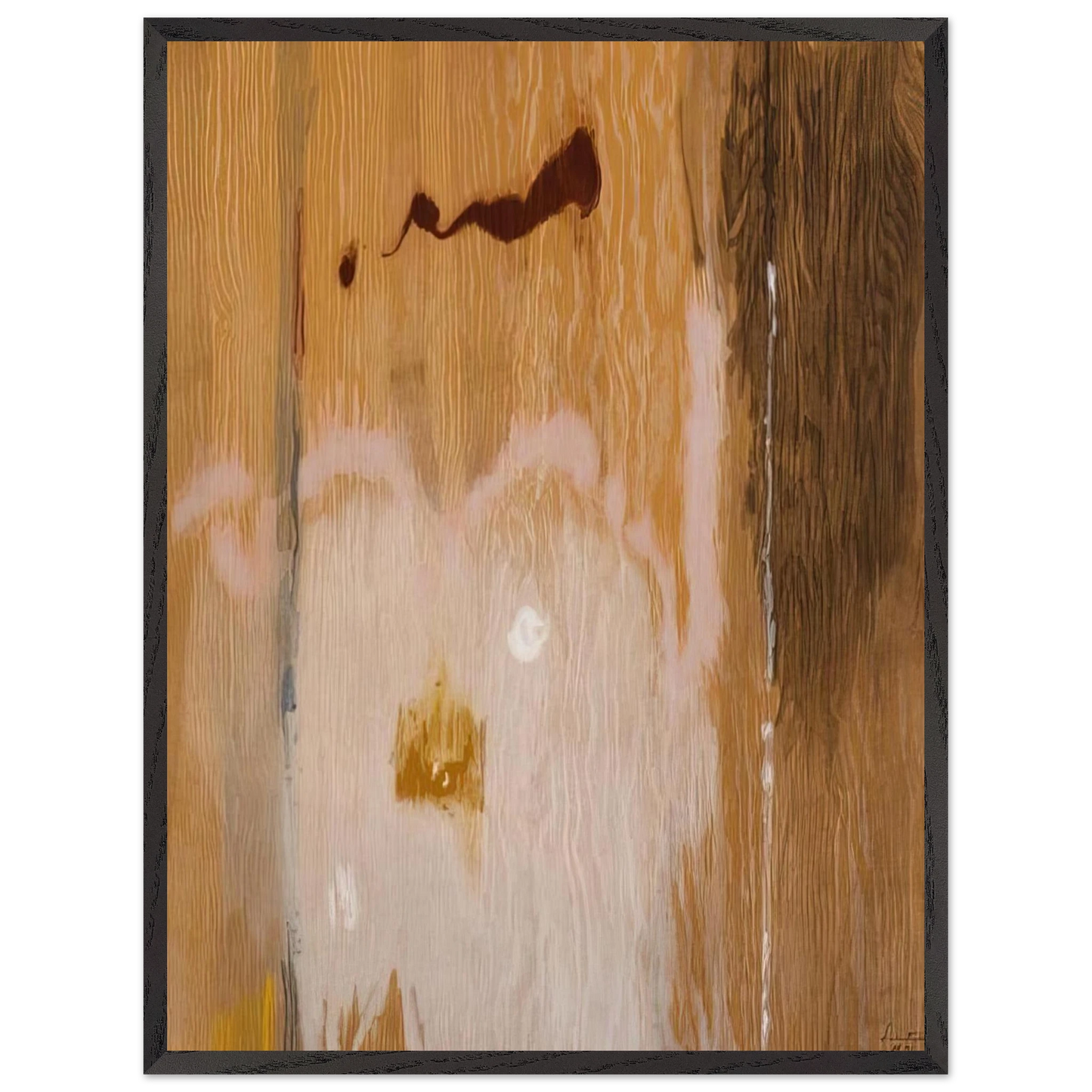 Helen Frankenthaler - Tales of Genji VI - 1998 Wall art - 50x70 cm / 20x28 inches - Premium Wooden Framed Poster With Fine Art Paper-canvas - White frame