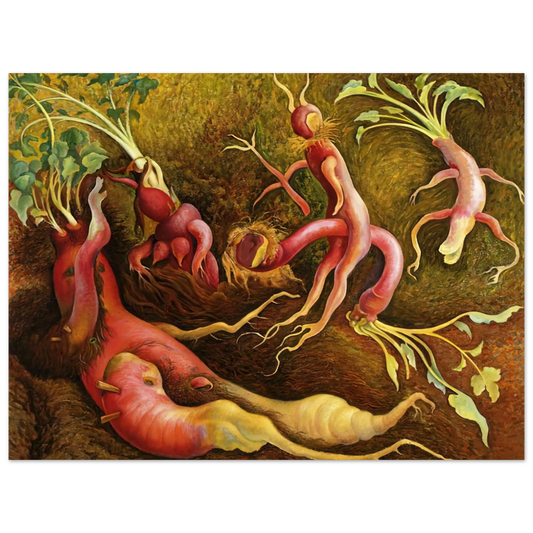 Diego Rivera - THE TENPTATIONS OF SAINT ANTONY 1947  75x100 cm / 30x40inches Fine Art Poster