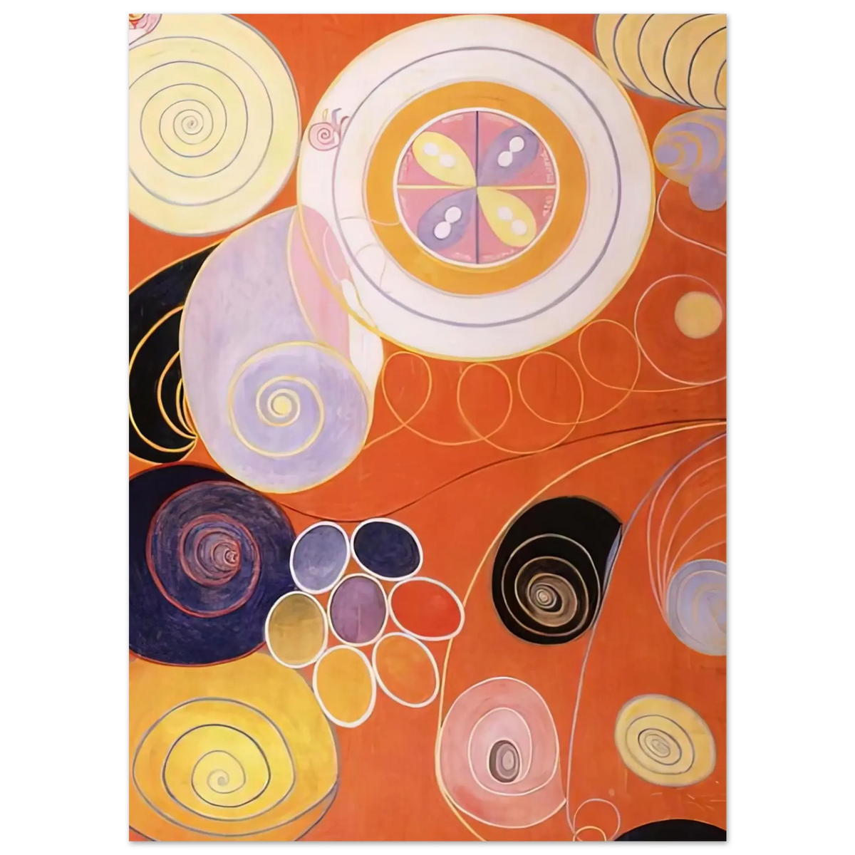 Hilma af Klint - THEY TENS MAINSTAY IV 1907 Wall art - 20x25 cm / 8x10 inches - Fine Art Poster - -