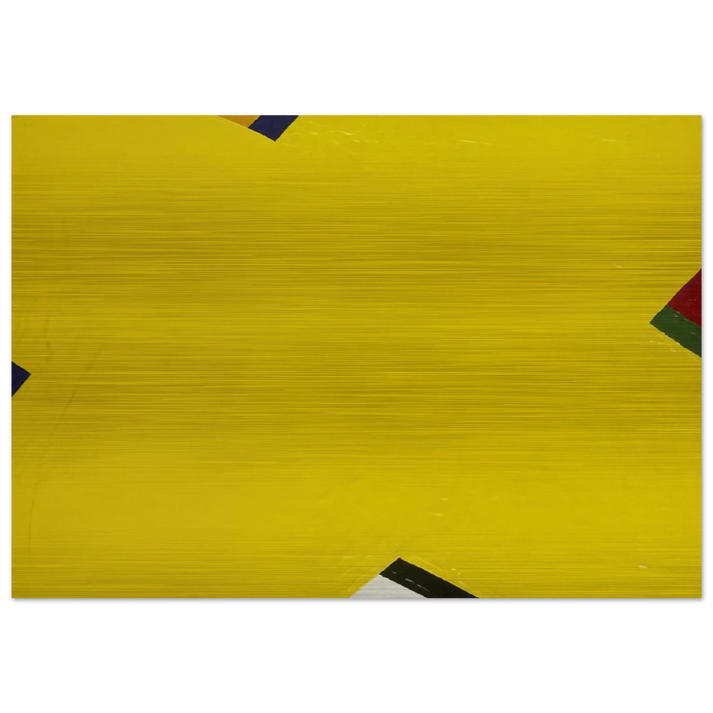 Yellow - Al Held Brushed Aluminum Print - 70x100 cm / 28x40 inches | Al Held Aluminum Print | Al Held Prints