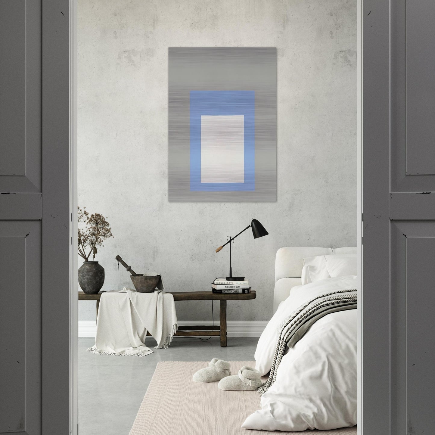 HOMAGE TO THE SQUARE GREEK ISLAND 1957 - Josef Albers Brushed Aluminum Print - 70x100 cm / 28x40 inches | Josef Albers Aluminum Print | Josef Albers Prints