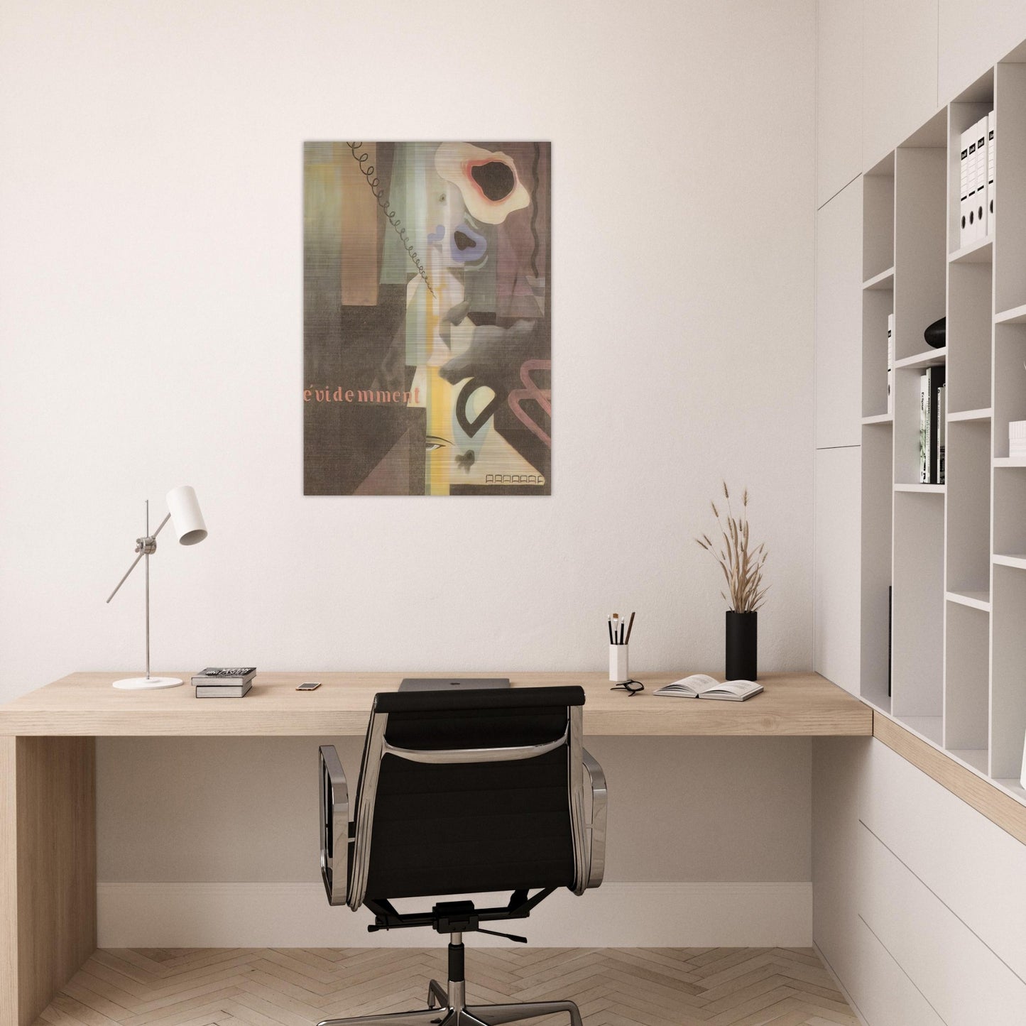 Composizione Paesaggio Dada n. 3 o n. 2 - 1921 - Julius Evola Brushed Aluminum Print - 70x100 cm / 28x40 inches | Julius Evola Aluminum Print | Julius Evola Prints