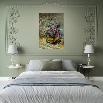 Flowers in a Pot - claude monet Brushed Aluminum Print - 70x100 cm / 28x40 inches | claude monet Aluminum Print | claude monet Prints