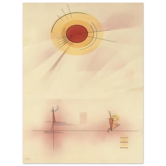 Wassily Kandinsky - STRAHLEN 1929  75x100 cm / 30x40inches Fine Art Poster