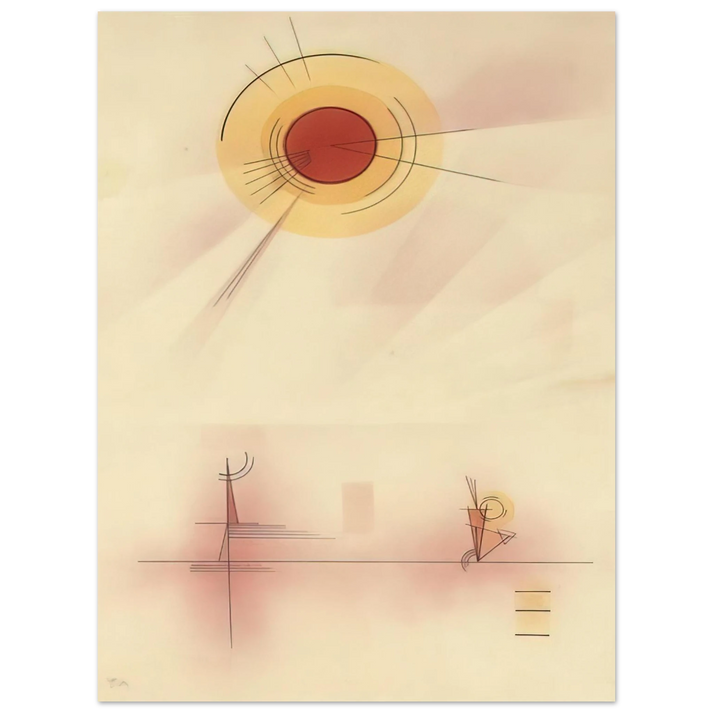 Wassily Kandinsky - STRAHLEN 1929  75x100 cm / 30x40inches Fine Art Poster