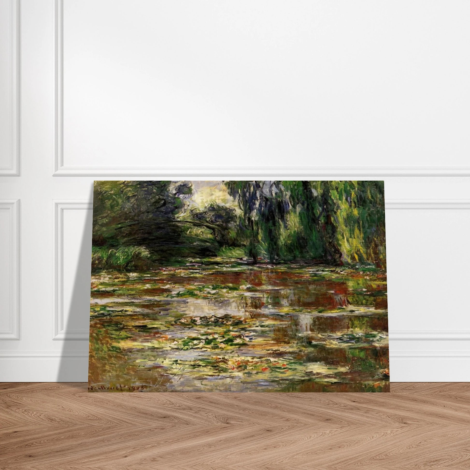 The Japanese Bridge The Bridge over the Water-Lily Pond - claude monet Brushed Aluminum Print - 70x100 cm / 28x40 inches | claude monet Aluminum Print | claude monet Prints