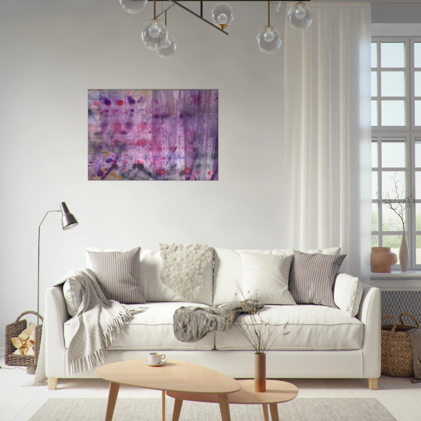 April 4 - Sam Gilliam Brushed Aluminum Print - 70x100 cm / 28x40 inches | Sam Gilliam Aluminum Print | Sam Gilliam Prints