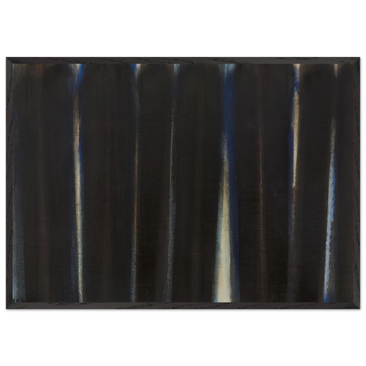 Burnt Umber and Ultramarine - 1973 - Yun Hyong-keun 70x100 cm / 28x40 inches Framed Art Print – Black Wooden Frame