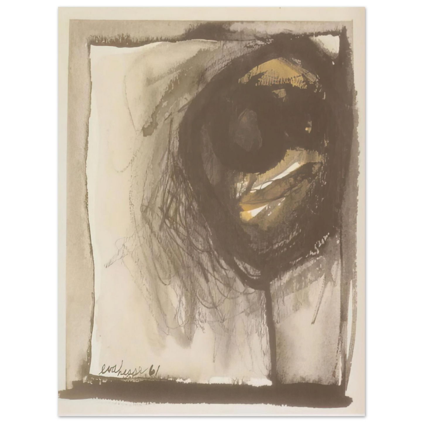 Eva Hesse - UNTITLED 1961  75x100 cm / 30x40inches Fine Art Poster