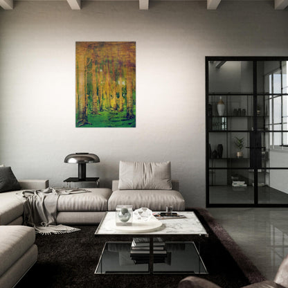 A Birch Grove. Spots of sunlight - Arkhyp Kuindzhi Brushed Aluminum Print - 70x100 cm / 28x40 inches | Arkhyp Kuindzhi Aluminum Print | Arkhyp Kuindzhi Prints