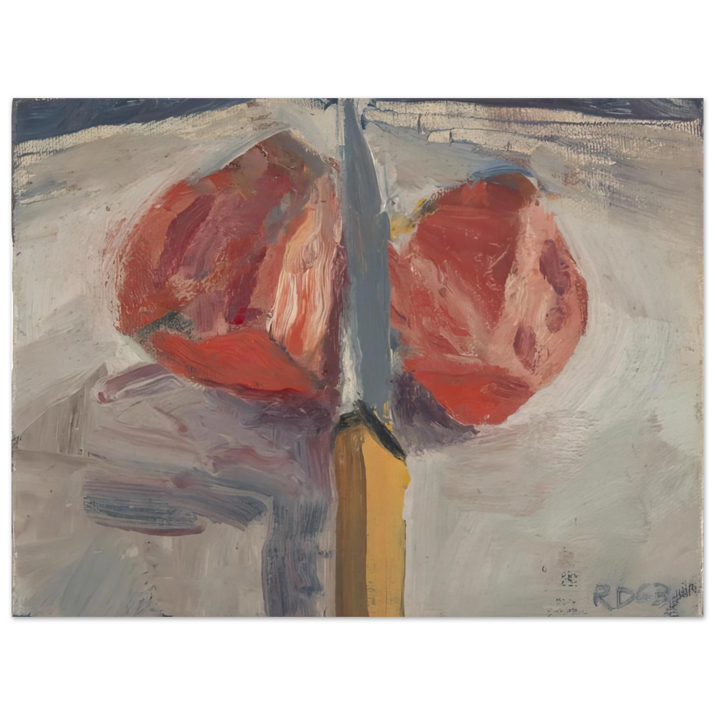 Richard Diebenkorn - Tomato and Knife  75x100 cm / 30x40inches Fine Art Poster