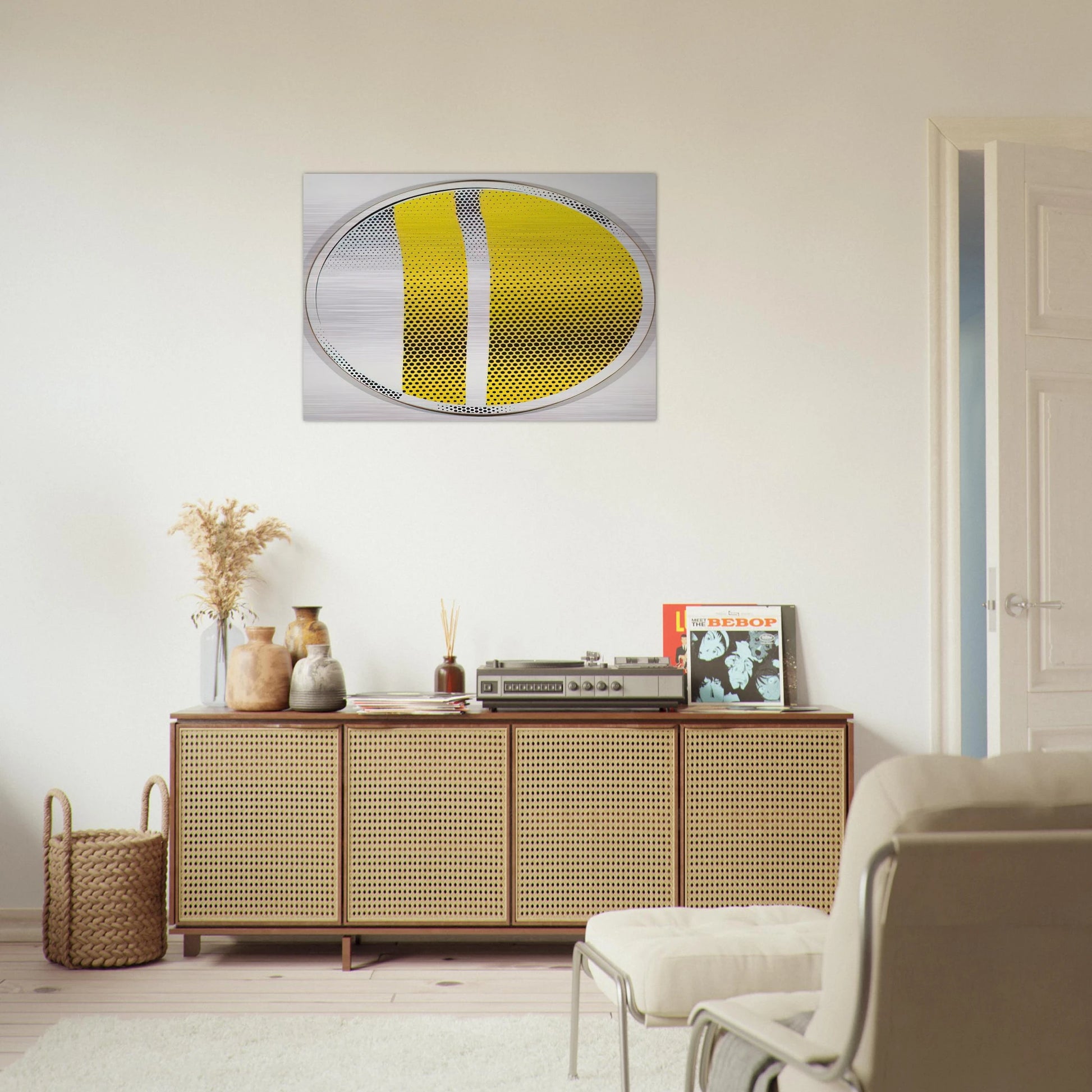 MIRROR 4 1970 3 - Roy Lichtenstein Brushed Aluminum Print - 70x100 cm / 28x40 inches | Roy Lichtenstein Aluminum Print | Roy Lichtenstein Prints