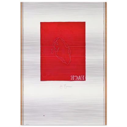 FACE CASTS FROM UNTITLED SERIES 1974 - Jasper Johns Brushed Aluminum Print - 70x100 cm / 28x40 inches | Jasper Johns Aluminum Print | Jasper Johns Prints