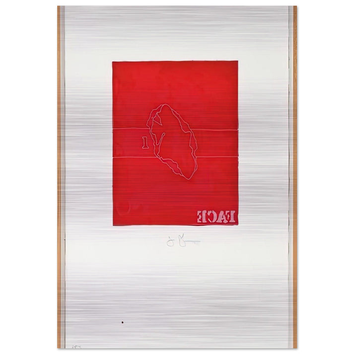 FACE CASTS FROM UNTITLED SERIES 1974 - Jasper Johns Brushed Aluminum Print - 70x100 cm / 28x40 inches | Jasper Johns Aluminum Print | Jasper Johns Prints
