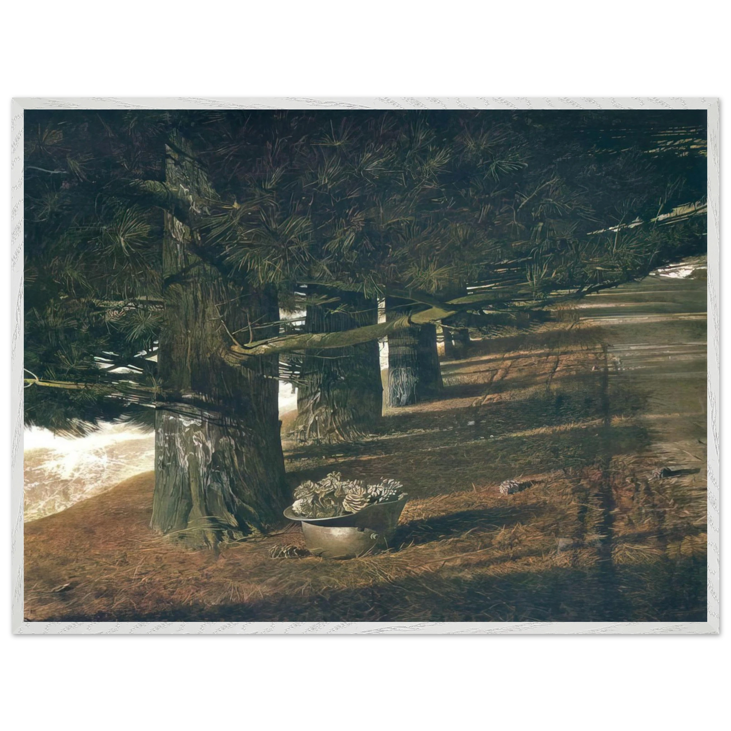 Andrew Wyeth - PINE BARON Wall Art - 60x80 cm / 24x32 inches - Premium Wooden Framed Poster With Fine Art Paper-canvas - Black frame