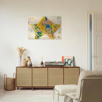Star - Sam Francis Brushed Aluminum Print - 70x100 cm / 28x40 inches | Sam Francis Aluminum Print | Sam Francis Prints