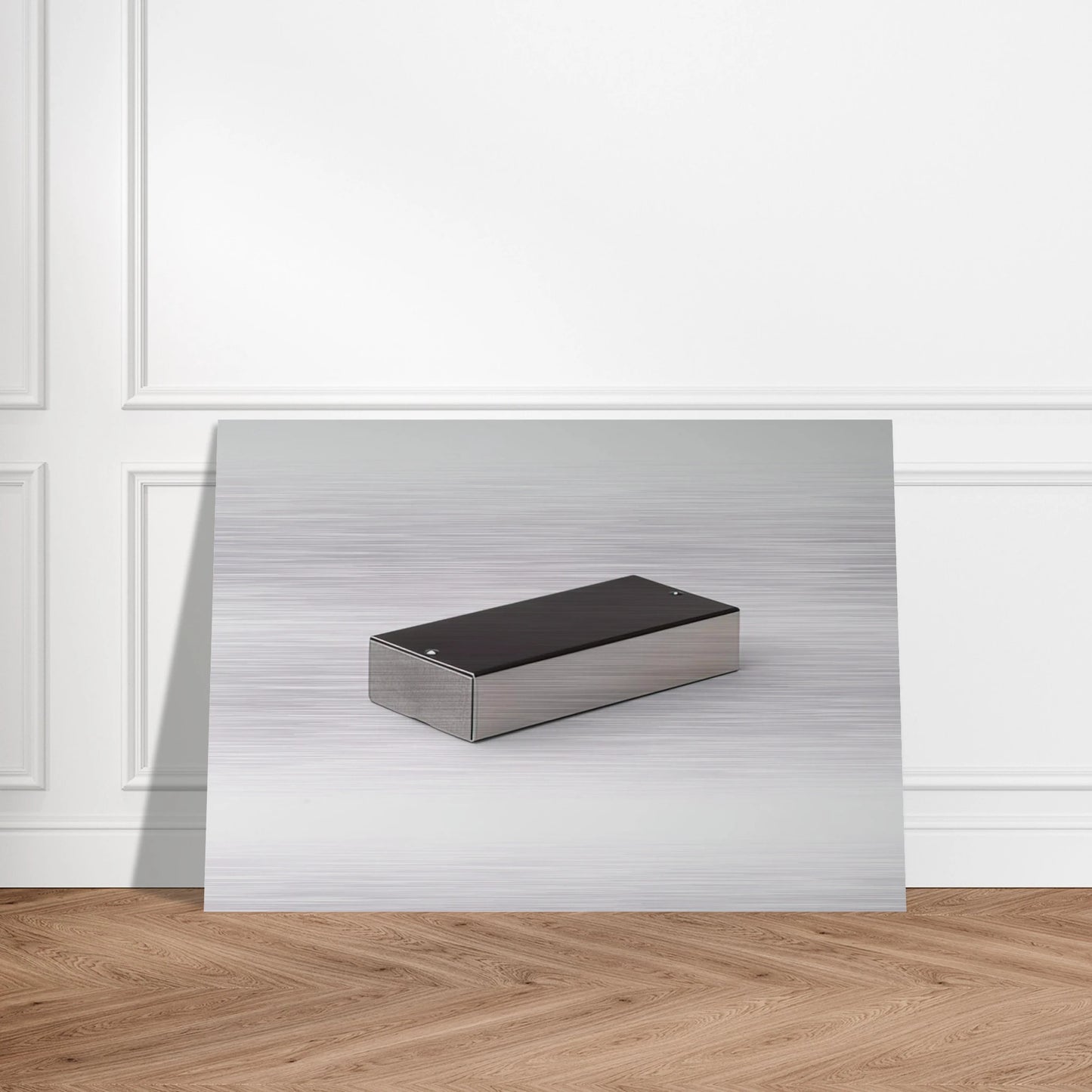 Double Ashtray Model No. 205A Cipro - 1974 - Bruno Munari Brushed Aluminum Print - 70x100 cm / 28x40 inches | Bruno Munari Aluminum Print | Bruno Munari Prints