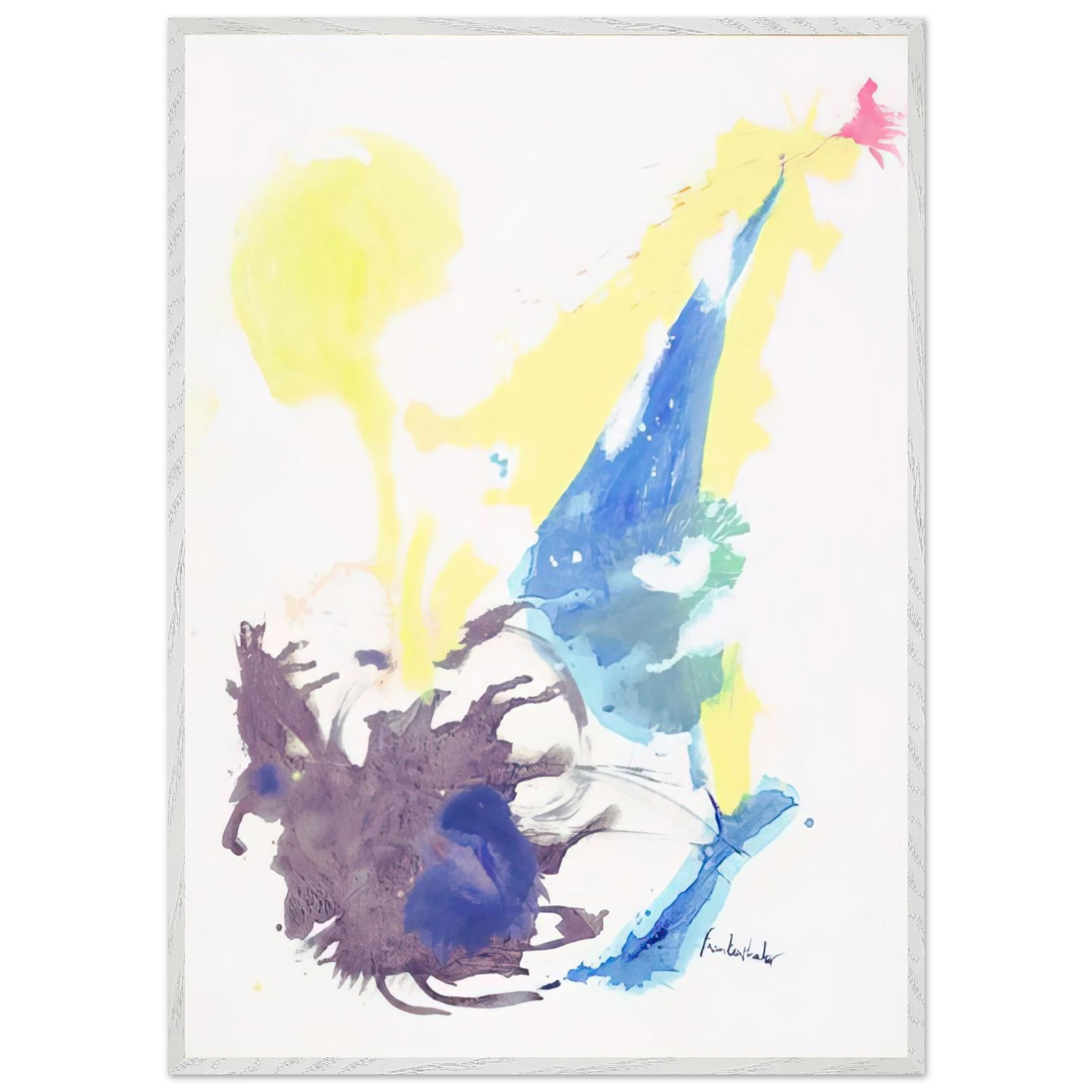 Helen Frankenthaler - Moving Day - 1961 Wall art - 15x20 cm / 6x8 inches - Premium Wooden Framed Poster With Fine Art Paper-canvas - Wood frame