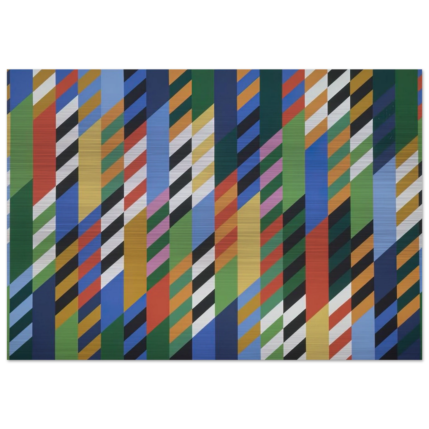 CONVERSATION 1992 - Bridget Riley Brushed Aluminum Print - 70x100 cm / 28x40 inches | Bridget Riley Aluminum Print | Bridget Riley Prints