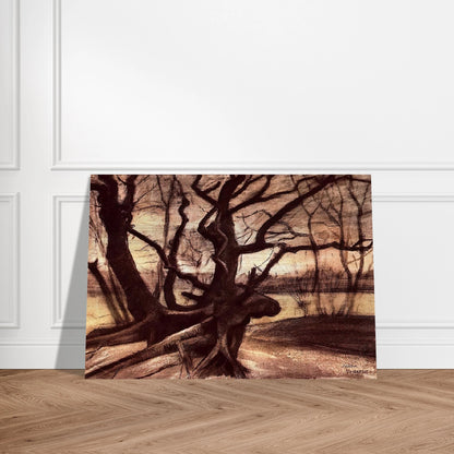 Study of a Tree - Vincent van Gogh Brushed Aluminum Print - 70x100 cm / 28x40 inches | Vincent van Gogh Aluminum Print | Vincent van Gogh Prints