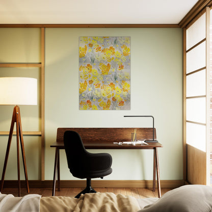 Orange and Yellow Flowers - Post-Impressionism - Le Pho Brushed Aluminum Print - 70x100 cm / 28x40 inches | Le Pho Aluminum Print | Le Pho Prints