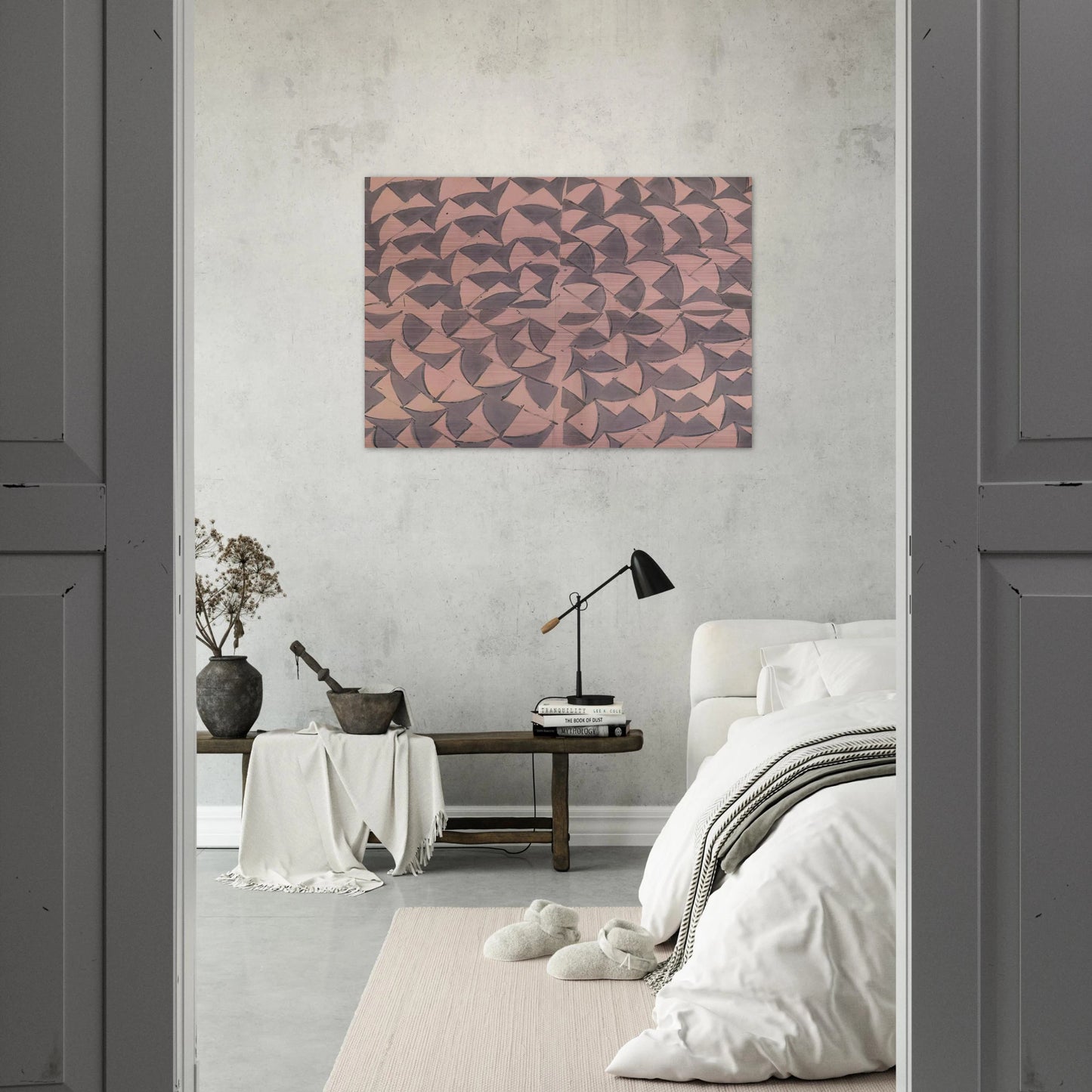 Rosa grigio grande - 1973 - Carla Accardi Brushed Aluminum Print - 70x100 cm / 28x40 inches | Carla Accardi Aluminum Print | Carla Accardi Prints