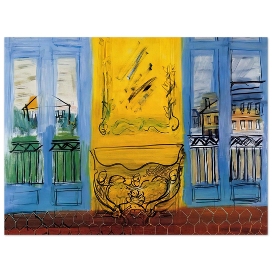 Raoul Dufy - CONSOLE WITH TWO WINDOWS 1948  75x100 cm / 30x40inches Fine Art Poster