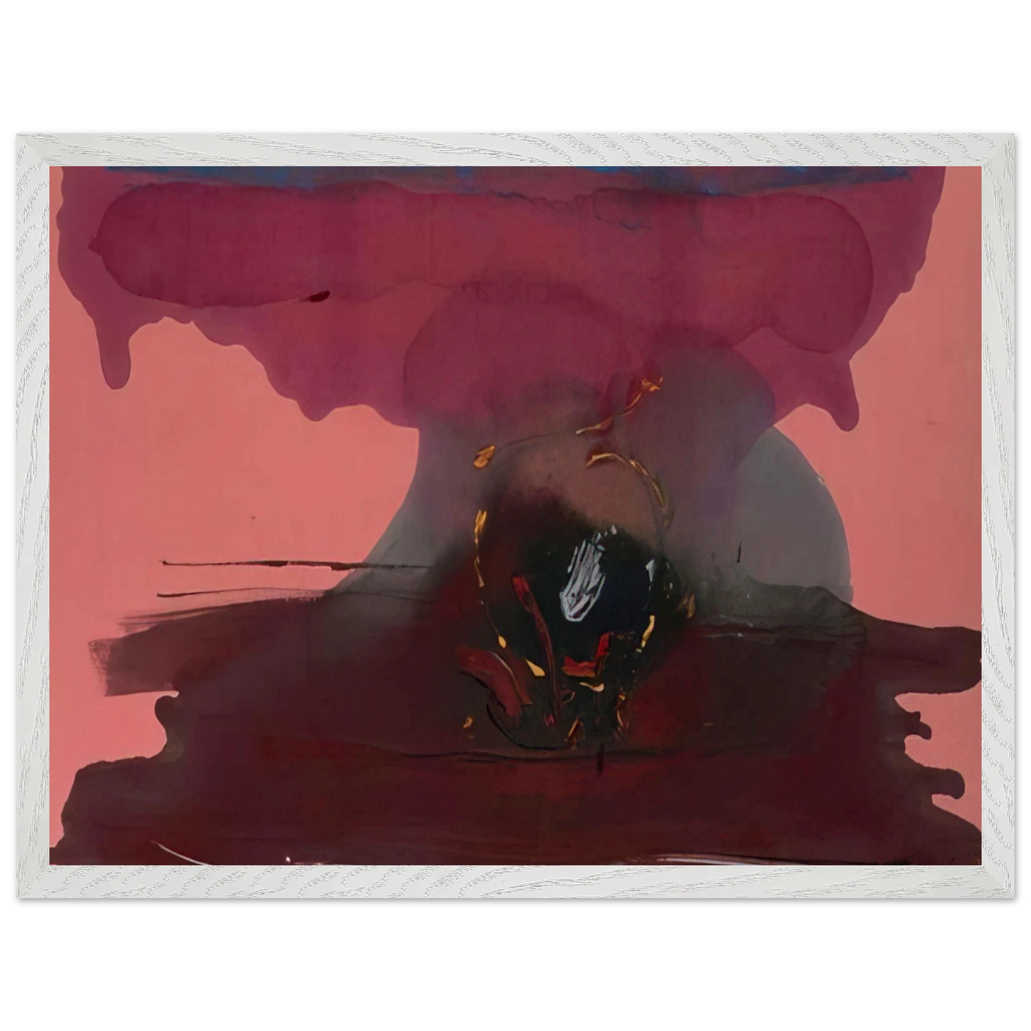Helen Frankenthaler - Harbinger - 1986 Wall art - A2 (42 x 59.4  cm) - Premium Wooden Framed Poster With Fine Art Paper-canvas - Wood frame