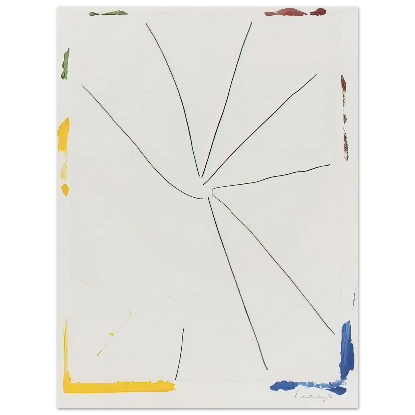 Helen Frankenthaler - Free Wheeling - 1971 Wall art - 13x18 cm / 5x7 Inches - Premium Wooden Framed Poster With Fine Art Paper - Wood frame
