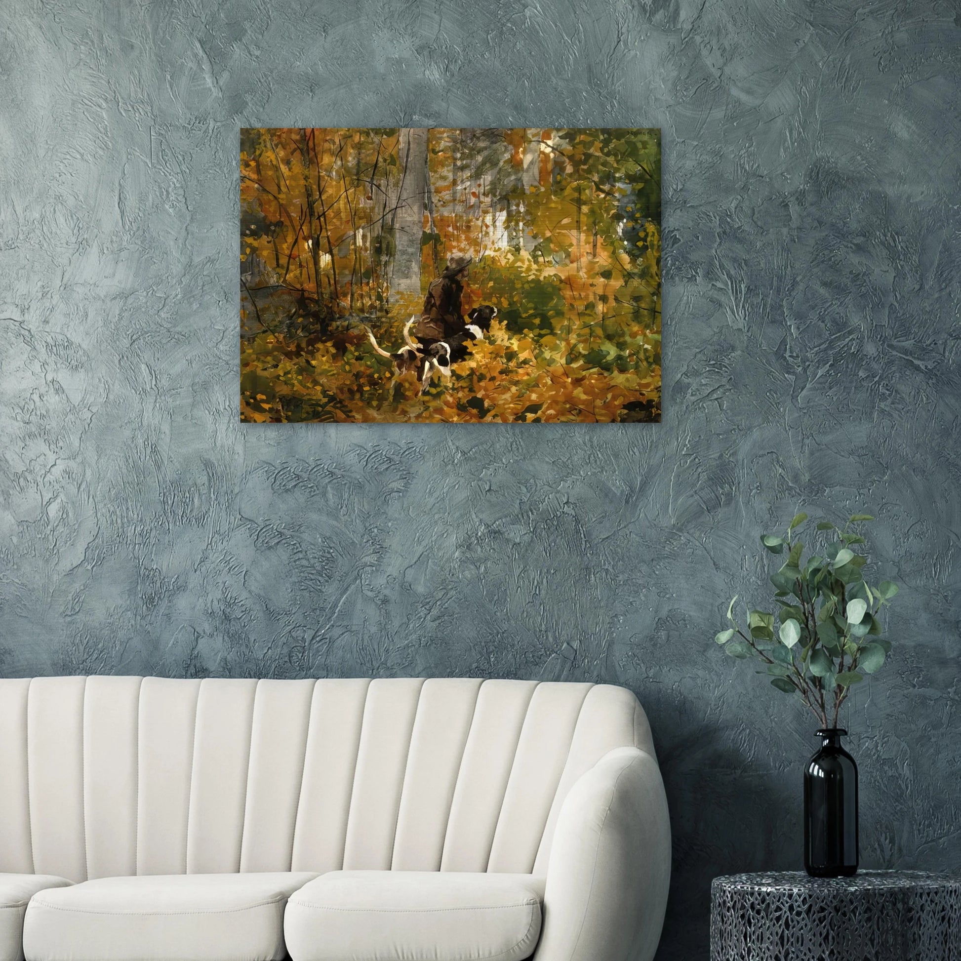ON THE TRAIL - Winslow Homer Brushed Aluminum Print - 70x100 cm / 28x40 inches | Winslow Homer Aluminum Print | Winslow Homer Prints