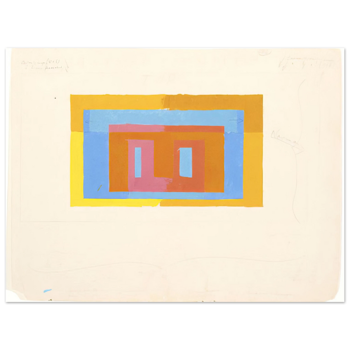 Josef Albers - VARIANT ADOBE  75x100 cm / 30x40inches Fine Art Poster