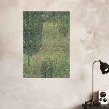 LANDSCAPE GARDEN MEADOW IN FLOWER - Gustav Klimt Brushed Aluminum Print - 70x100 cm / 28x40 inches | Gustav Klimt Aluminum Print | Gustav Klimt Prints