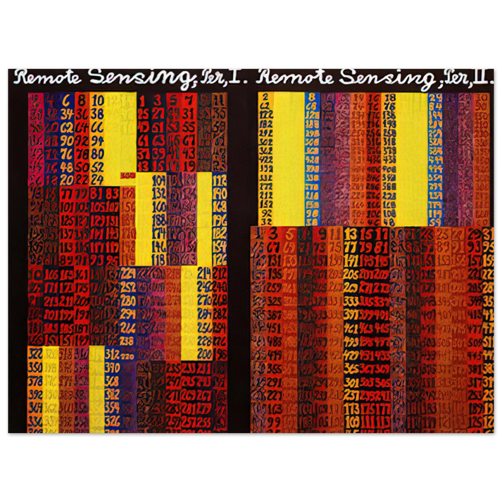 Alfred Jensen - Remote Sensing, Per I  II - 1979  75x100 cm / 30x40inches Fine Art Poster