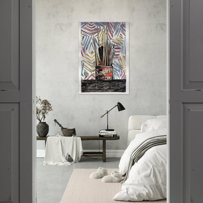 SAVARIN ULAE 183 - Jasper Johns Brushed Aluminum Print - 70x100 cm / 28x40 inches | Jasper Johns Aluminum Print | Jasper Johns Prints