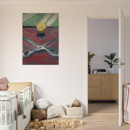 Scissors and Lemon, II - Richard Diebenkorn Brushed Aluminum Print - 70x100 cm / 28x40 inches | Richard Diebenkorn Aluminum Print | Richard Diebenkorn Prints