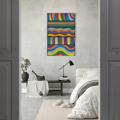 Linear Composition - Sol LeWitt Brushed Aluminum Print - 70x100 cm / 28x40 inches | Sol LeWitt Aluminum Print | Sol LeWitt Prints