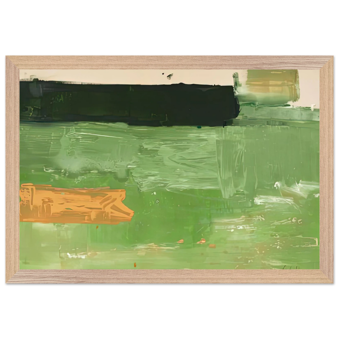 Helen Frankenthaler - Mediterranean, 1981- Wall Art - 60x80 cm / 24x32 inches - Premium Wooden Framed Poster With Fine Art Paper-canvas - White frame