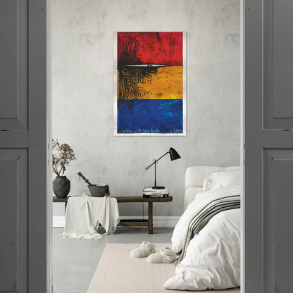 PAINTING WITH TWO BALLS ULAE 87 - Jasper Johns Brushed Aluminum Print - 70x100 cm / 28x40 inches | Jasper Johns Aluminum Print | Jasper Johns Prints