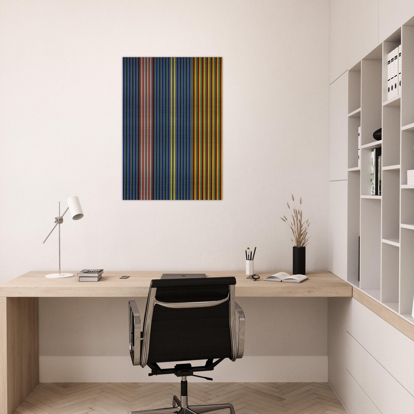 Split Beat - 1965 - Gene Davis Brushed Aluminum Print - 70x100 cm / 28x40 inches | Gene Davis Aluminum Print | Gene Davis Prints
