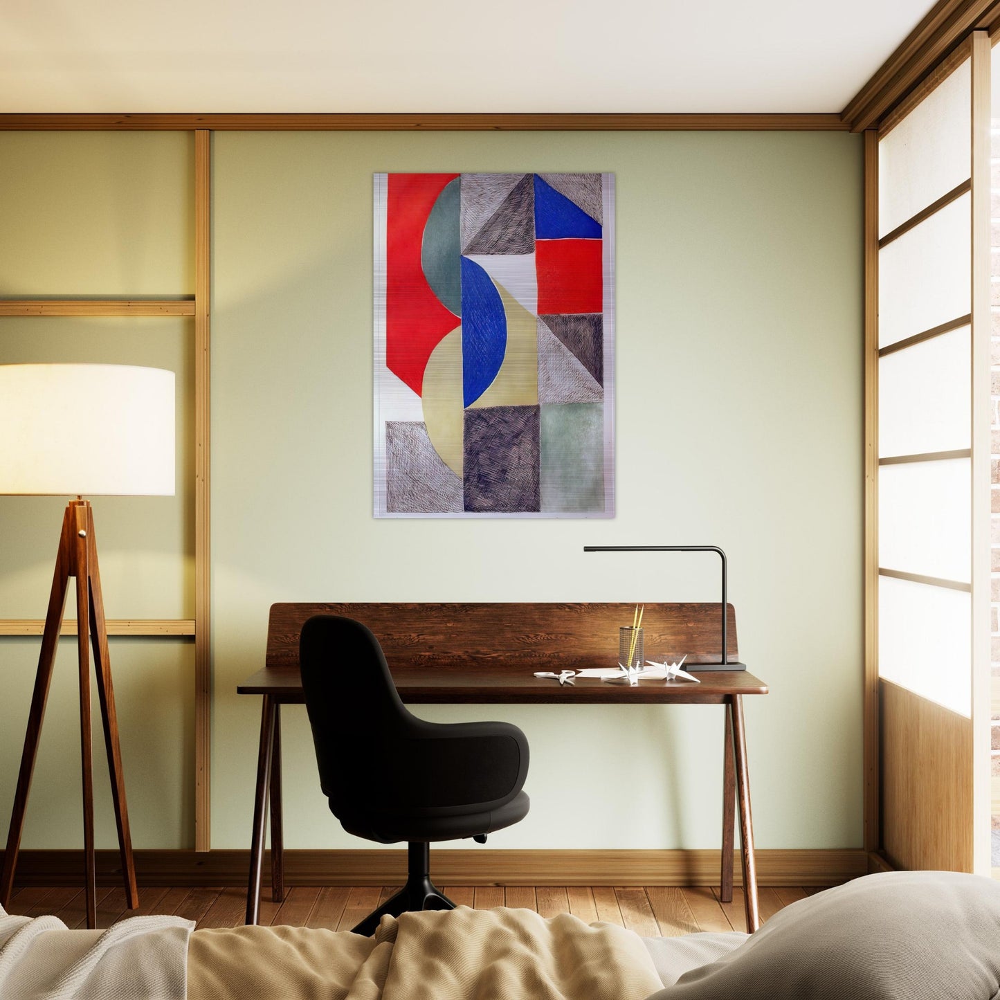 ABSTRACT COMPOSITION - Sonia Delaunay Brushed Aluminum Print - 70x100 cm / 28x40 inches | Sonia Delaunay Aluminum Print | Sonia Delaunay Prints